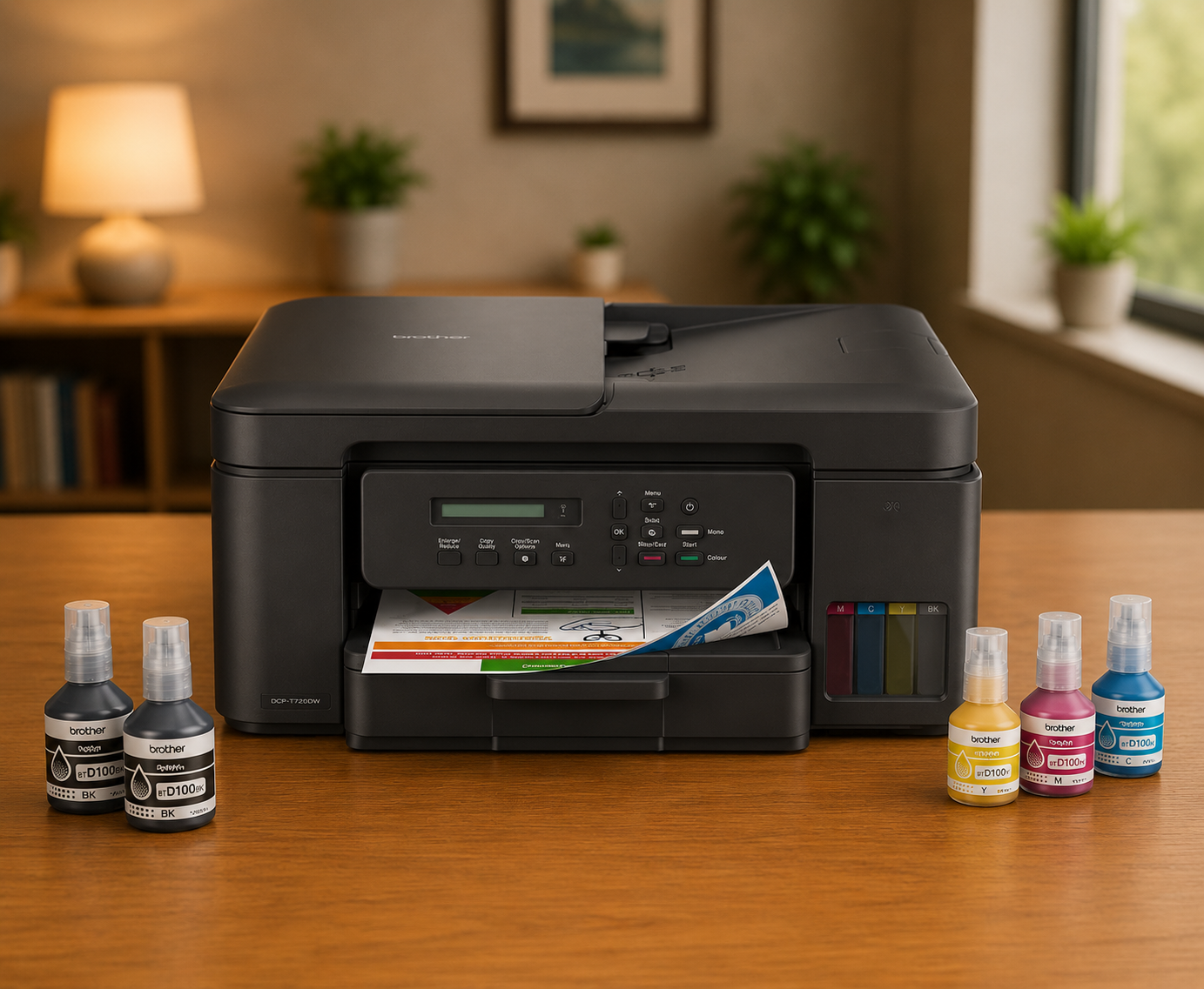 Brother DCP T730DW ADF Duplex All in One Ink tank printer - Wifi - Display