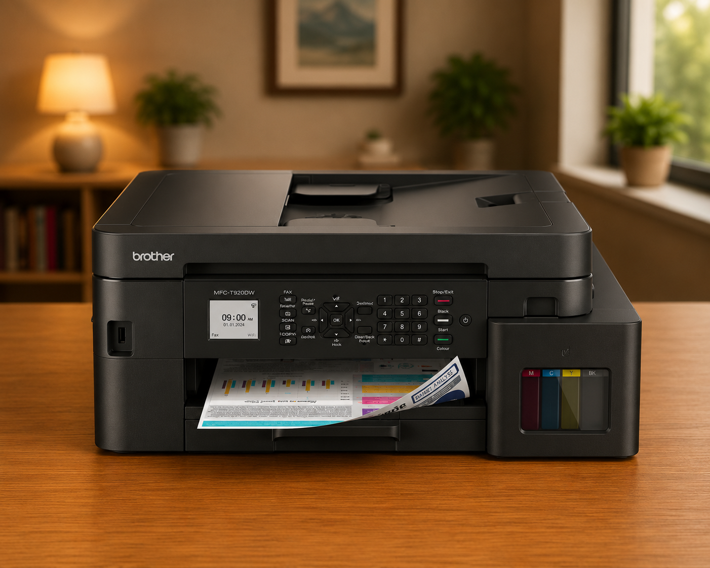 Brother DCP T830DW DF Duplex All in One Ink tank printer - Wifi - Display