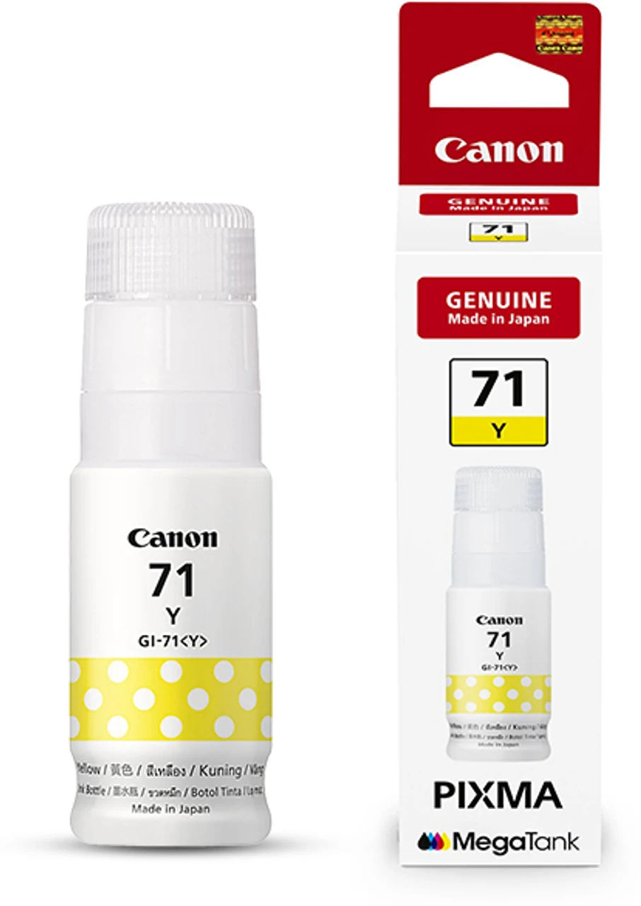 Canon PIXMA GI71 Y for G1020,G2020,G2021,G2770,G3770,G4770, G1730,G2730,G3730 Yellow Ink Bottle
