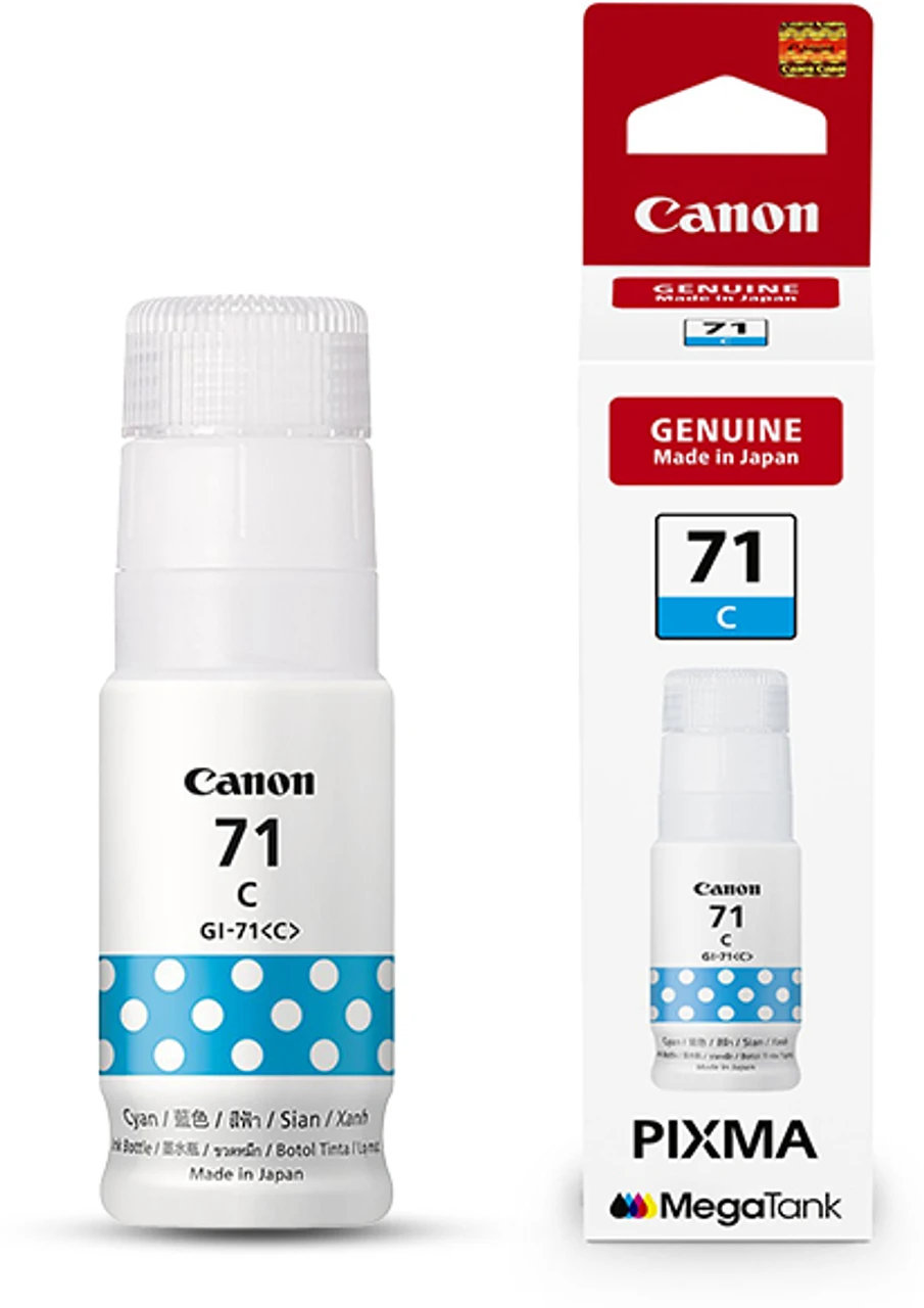 Canon PIXMA GI71 C for G1020,G2020,G2021,G2770,G3770,G4770, G1730,G2730,G3730 Cyan Ink Bottle
